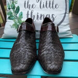 Brighton Brown Woven Heels